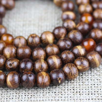 Wooden Fish Bodhi Seed 108 Mala Beads - Rudraksha Mala Jewelry